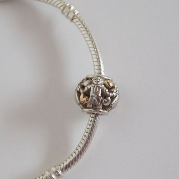 PANDORA Family Forever Charm I Sterling Silver with 14k Yellow Gold 791040 - Picture 9 of 15